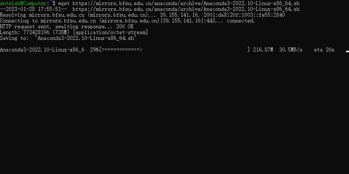 正在下载Anaconda