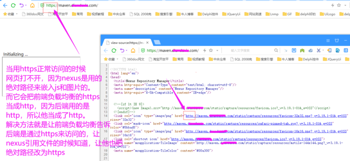 nexus 绑定负载均衡nginx反向代理后 遇到的https问题。