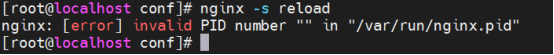 nginx报错：nginx: [error] invalid PID number "" in "var/run/nginx.pid" 解决方法