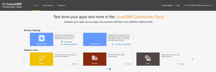 华工软院IBM LinuxONE Community Cloud云计算实验文档