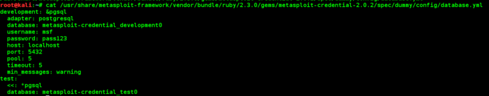 Kali_linux2.0 metasploit 连接postgresql