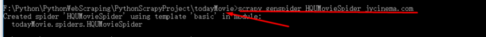 2017.07.26 Python网络爬虫之Scrapy爬虫实战之今日影视