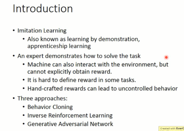 深度学习课程笔记（七）：模仿学习（imitation learning）    深度学习课程笔记（七）：模仿学习（imitation learning）