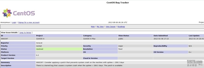 Linux Kernel 2.6.28 以上有BUG，系统运行第208.5天down机