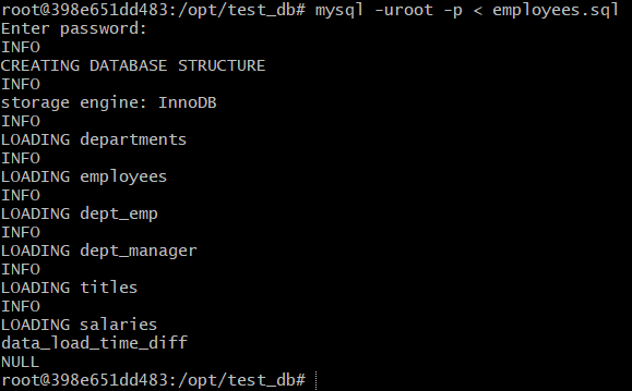 Window10环境下在Docker中导入mysql数据