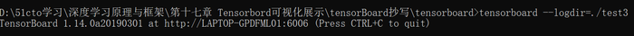 深度学习原理与框架-Tensorboard可视化展示(代码)  1.tf.reuse_default_graph(进行结构图的重置) 2.tf.summary.FileWriter(writer实例化) 3. write.add_graph(graph的写入) 4. tf.summary.merge_all(将summary进行合并) 5.write.add_summary(将所有summary)