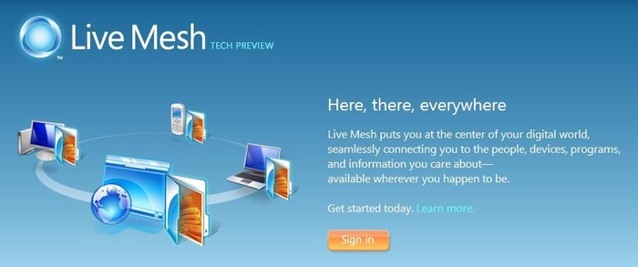 LiveMesh 微软的云计算