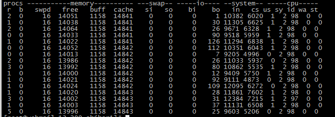 [Linux] 使用vmstat查看系统的负载情况