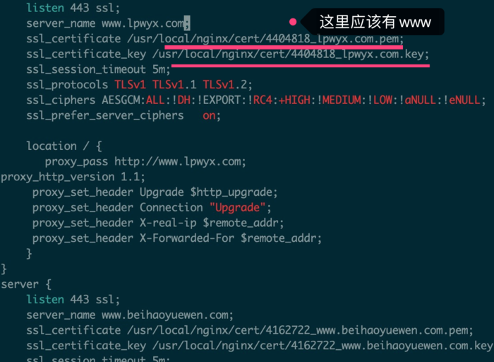 nginx 配置两个域名