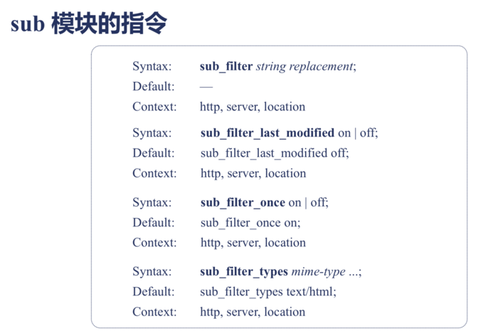 Nginx 过滤sub模块