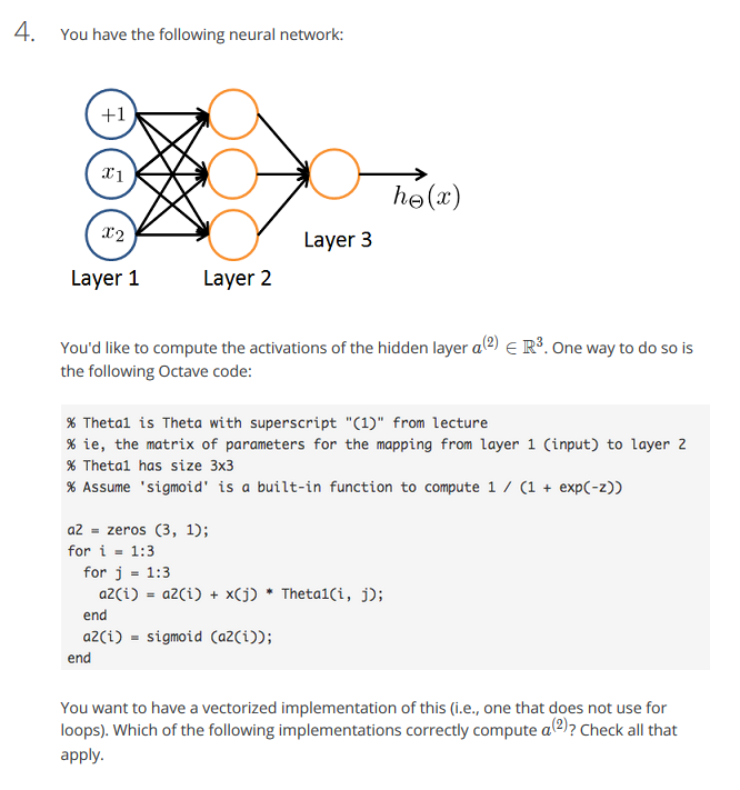 【原】Coursera—Andrew Ng机器学习—Week 4 习题—Neural Networks 神经网络