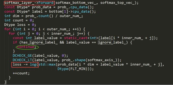 目标检测之Loss：softmaxLoss函数代码解读