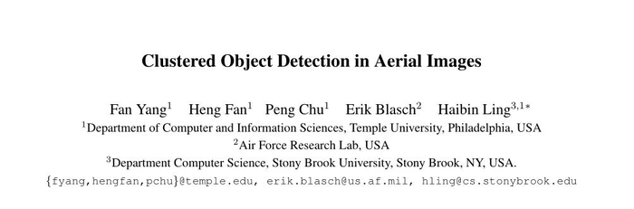 ICCV2019 ——Clustered Object Detection in Aerial Images(目标检测)