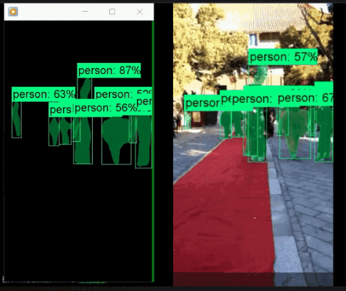 deeplab V3 Mask RCNN tensorflow实现 语义分割 人物背景分开 合成不同场景的图像 目标检测