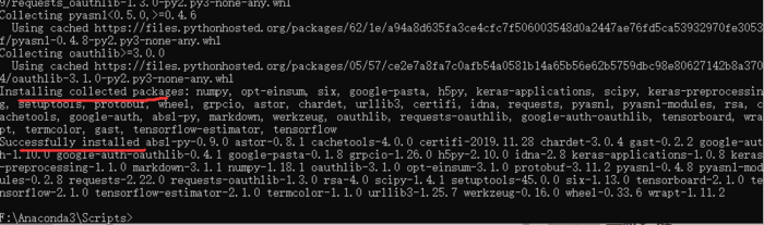 Windows环境下安装tensortflow和keras并配置pycharm环境