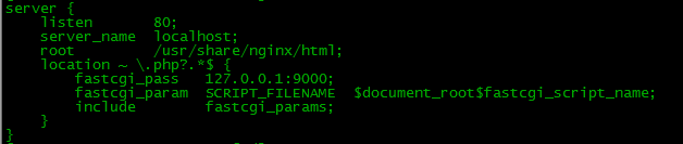 nginx 1.12 配置解析php
