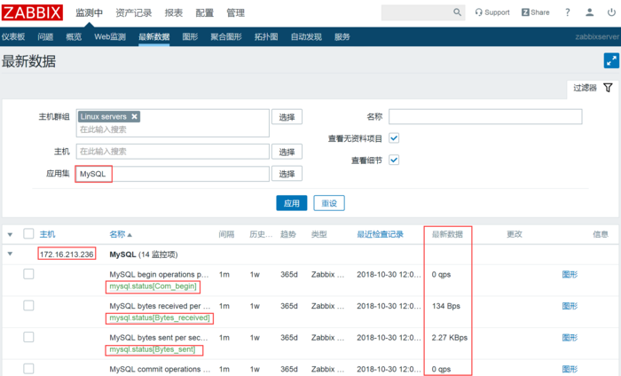 Zabbix 监控MySQL、Apache、Nginx应用监控