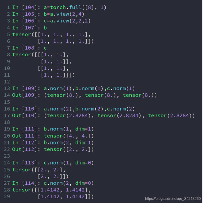 PyTorch——(3) tensor基本运算