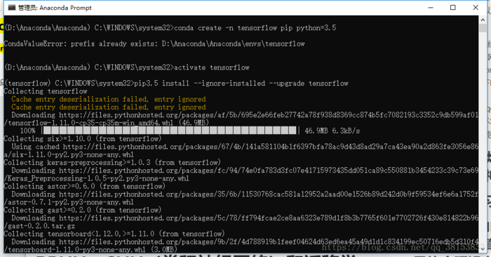 解决已安装python2.7 来安装python3.5的共存和安装问题及Anoconda安装及搭建：TensorFlow、Keras