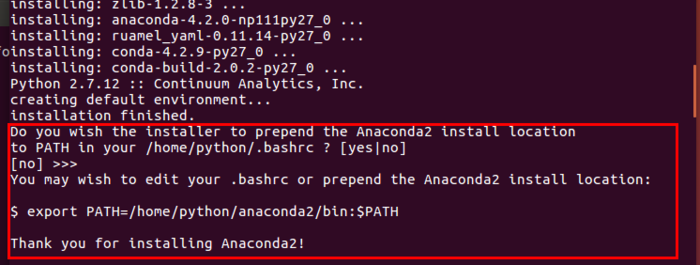 ubuntu安装Anaconda2-4.4.0+TensorFlow