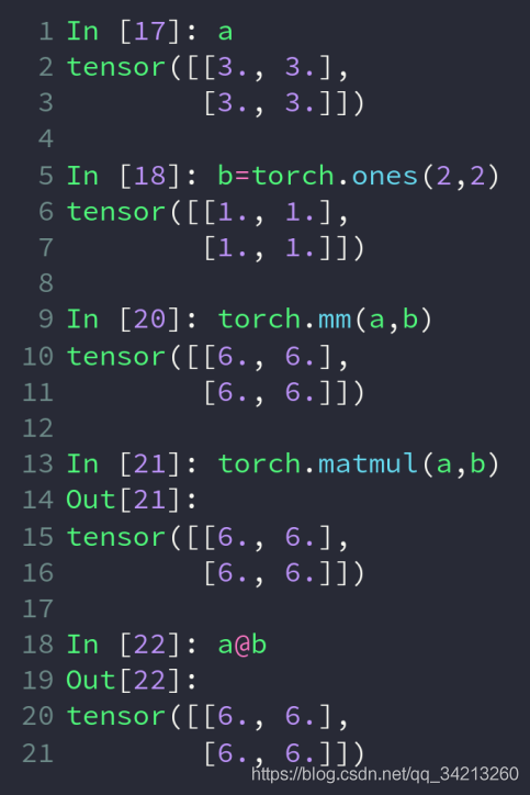 PyTorch——(3) tensor基本运算