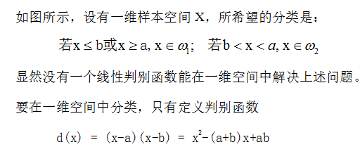 【模式识别与机器学习】——3.2广义线性判别函数